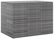 szürke polyrattan kerti párnatartó doboz 145 x 100 x 103 cm