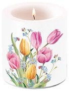 Tulips Bouquet átvilágítós gyertya 8x7,5cm