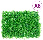 6 db zöld műpáfránylevél-kerítés 40 x 60 cm