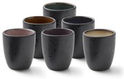 Fekete kerámia eszpresszó csésze szett 6 db-os 100 ml Gastro Black/Mix – Bitz