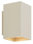 Modern bézs fali lámpa GU10 50 mm-es négyzet alakú 2 fényforrással - Sandy