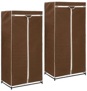 2 db barna ruhásszekrény 75 x 50 x 160 cm