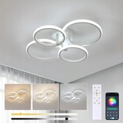 Lampa Wisząca Sufitowa Led Z Pilotem Nowoczesne Do Salonu 57W 3000K-6500K