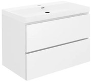 Fürdőszobaszekrény mosdóval SAT B-Way 79x50x45 cm fehér fényes BWAY280WU4