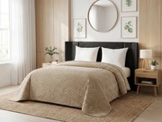 Bársony ágytakaró ASTRALIA, bézs színű Méret: 200 x 220 cm