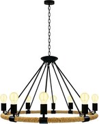 Csillár láncon ROPE ARTHUR 8xE27/20W/230V
