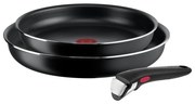 Alumínium serpenyő készlet 3 db-os Ingenio Easy Cook & Clean Black – Tefal