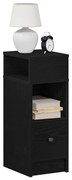 fekete éjjeliszekrény fiókkal 25 x 31 x 66 cm