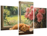 Kép - Macska az ablakban (90x60 cm)