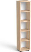 Szekrény, 5 rendező magas, nyitott, polcos, keskeny MAYAH Freedom SV-03, tölgy (IBXSZ03T)