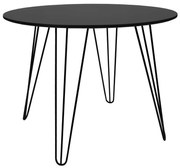 Kerek étkezőasztal HARRY 100x100, fekete
