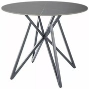 Murano étkezőasztal kerek 90cm fekete