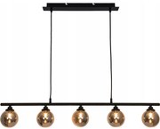 Csillár zsinóron IMAGINE 5xG9/40W/230V fekete/füstös