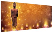 Kép - Buddha arany csillogással (120x50 cm)