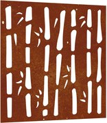 vidaXL bambuszmintás corten acél kerti faldísz 55x55 cm