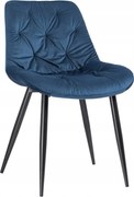 Kék steppelt velúr kárpitozott szék étkező nappaliba Malmo