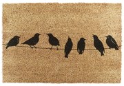 Kókuszrost lábtörlő 60x90 cm Birds On a Wire – Artsy Doormats