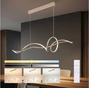 Brilagi - dimmelhető LED, kábellel függesztett csillár SIGNATURE LED/55W/230V 120x23 cm bézs + távirányító