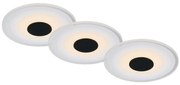 Briloner - KÉSZLET 3x LED Fürdőszobai beépíthető lámpa LED/6W/230V IP44 fekete