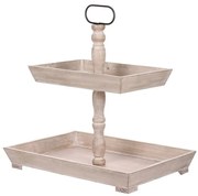 Dekoratív 2 emeletes, fa, fehér