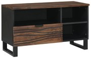 TV szekrény - 80x33.5x46 cm, tömör fa és mérnöki fa alapanyagból készült.
