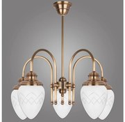 Kemar RI/5/M - Csillár rúdon RINAMA 5xE27/60W/230V sárgaréz