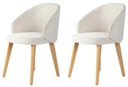 Bentley White and Light Oak étkezőszék szett, 2 db