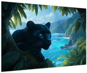 Kép - Fekete párduc a dzsungelben (90x60 cm)