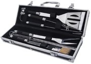 Grill rozsdamentes acél grilleszköz készlet tartóban 8 db-os - Orion