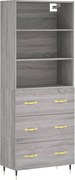 vidaXL szürke sonoma szerelt fa magasszekrény 69,5 x 34 x 180 cm