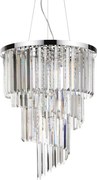 IDEAL LUX 166247 CARLSTON SP12 Kristály Függesztett Lámpa E14 IP20