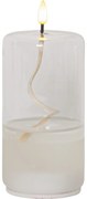 Flamme Float fehér LED gyertya üvegben, magasság 17,5 cm - Star Trading