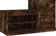 vidaXL füstös tölgy színű szerelt fa cipősszekrény 100x42x60 cm