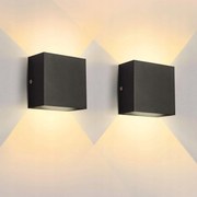 2X Fali lámpa Nappali Folyosó Fali lámpa Led Fel-le Modern IP65 12W