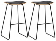 2 darab fekete műbőr bárszék