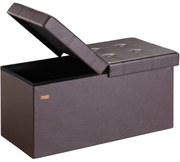Deuba Tároló pad csuklós fedéllel 76x38x38 cm - barna
