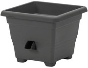 Plastia Bergamot önöntöző virágtartó 25 x 25 cm szürke, 25 x 25 cm