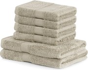 Bamby Beige szett 2 db bézs fürdőlepedővel és 4 db törölközővel - DecoKing