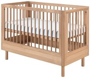 Natúr színű tölgyfa babaágy állítható magassággal 60x120 cm Forrest – Vipack