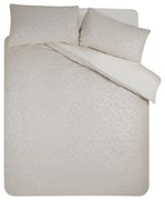 Szürkésbézs kétszemélyes jacquard ágyneműhuzat 200x200 cm Corded Leaves – Catherine Lansfield