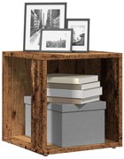 antik fa színű szerelt fa kisasztal 33 x 33 x 34 cm