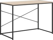 vidaXL fekete-tölgyszínű szerelt fa számítógépasztal 110 x 60 x 70 cm