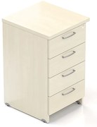 Visio konténer 50 x 47 cm - 4 fiókos, juhar