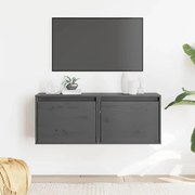 2 darab szürke tömör fenyőfa faliszekrény 45 x 30 x 35 cm