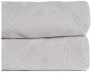 Krémszínű bársony steppelt ágytakaró 230x260 cm – Ixia