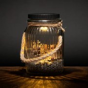 Napelemes lámpa 3 LED műanyag meleg fehér