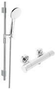 Zuhany csaptelep SAT Dark zuhanyszettel együtt 150 mm króm SATBSDA268CRSET