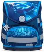Iskolatáska, mágneszárral, BELMIL Compact Racing Blue Neon, versenyautó (BL40541AG12F)