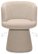 Forgatható design szék YATO, bézs