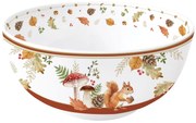 Őszi mókus gomba mintás porcelán tál 23 cm Autumn Breeze